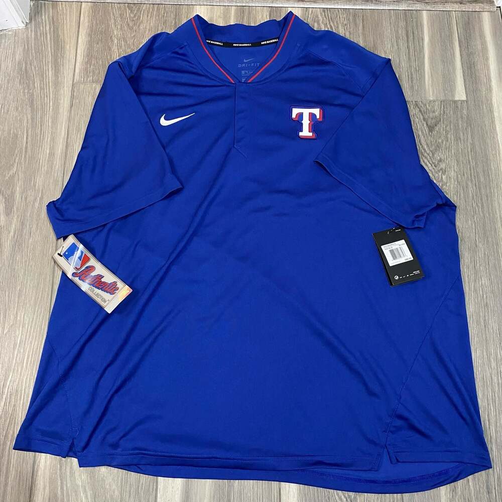 Texas Rangers Nike Authentic Collection Elite Performance Short-Sleeve Pullover